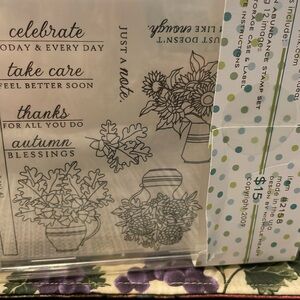 Autumn abundance acrylic stamp set by Papertrey ink.